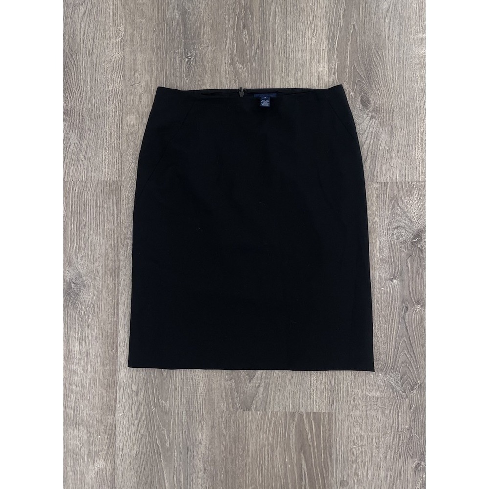 J Crew Womens Wool Blend dark academy Pencil Skirt Size 6 Black Workwear Formal